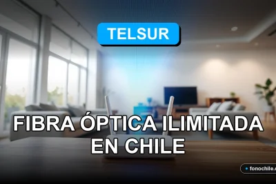 Planes de fibra óptica ilimitada Telsur 2026 para hogares en Chile, conexión de alta velocidad.