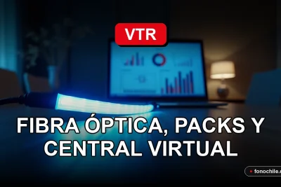 Modern fiber optic cable glowing with blue light, resting on a minimalist desk next to a laptop showing abstract data graphs.