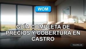 Planes de internet móvil WOM 2026 en Castro, Chile. Guía de precios y cobertura de la red.
