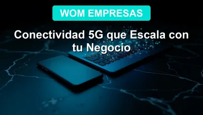 Un plan de conectividad 5G para empresas que crece automáticamente con las necesidades de tu negocio, sobre un fondo oscuro y minimalista.