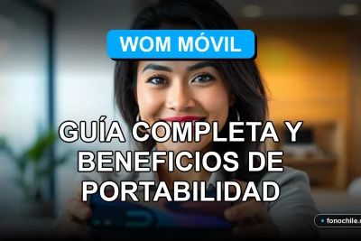 Una mujer latina sonriendo con confianza, representando el servicio de portabilidad numérica de WOM Móvil para 2026.