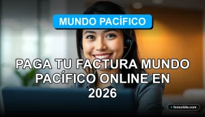 Una mujer latina sonriente con auriculares de servicio al cliente en una oficina moderna.
