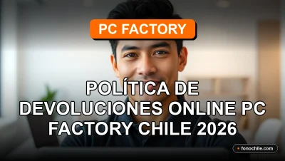 Política de devoluciones y garantías online para productos de tecnología en PC Factory Chile.