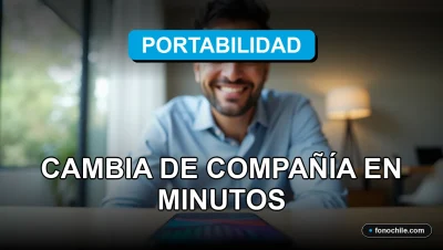 Un hombre hispano sonríe con confianza mientras un teléfono inteligente moderno yace plano sobre un escritorio de madera clara, mostrando gráficos abstractos de colores en su pantalla, representando el proceso de portabilidad biométrica rápida y segura.