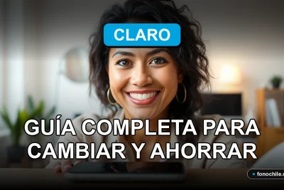 Una mujer sonriente hablando por teléfono, representando el servicio de portabilidad a Claro.