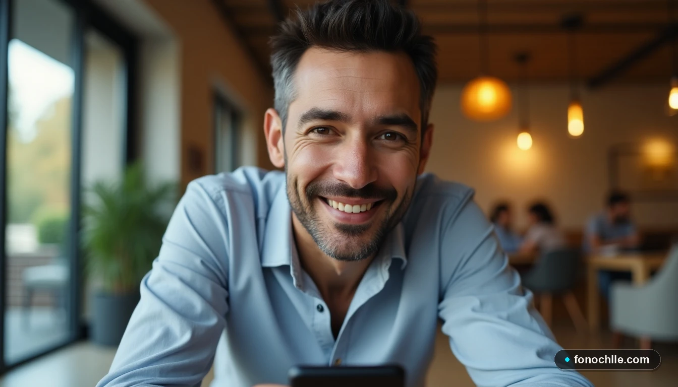 Un hombre hispano, agente de servicio al cliente de Movistar, asesorando sobre portabilidad.