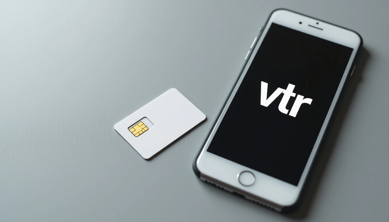 Chip SIM VTR y smartphone para portabilidad móvil