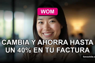Una mujer latina sonríe amablemente mientras mira a la cámara, representando el servicio al cliente de WOM para la portabilidad 2026.