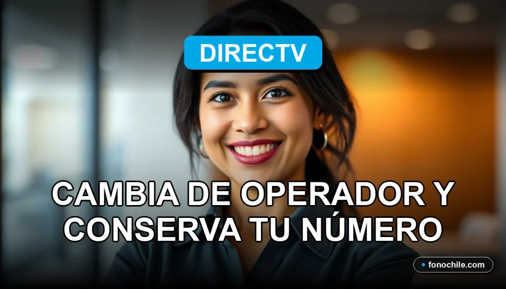 Una mujer hispana sonríe con confianza, representando el servicio de portabilidad numérica de DIRECTV.
