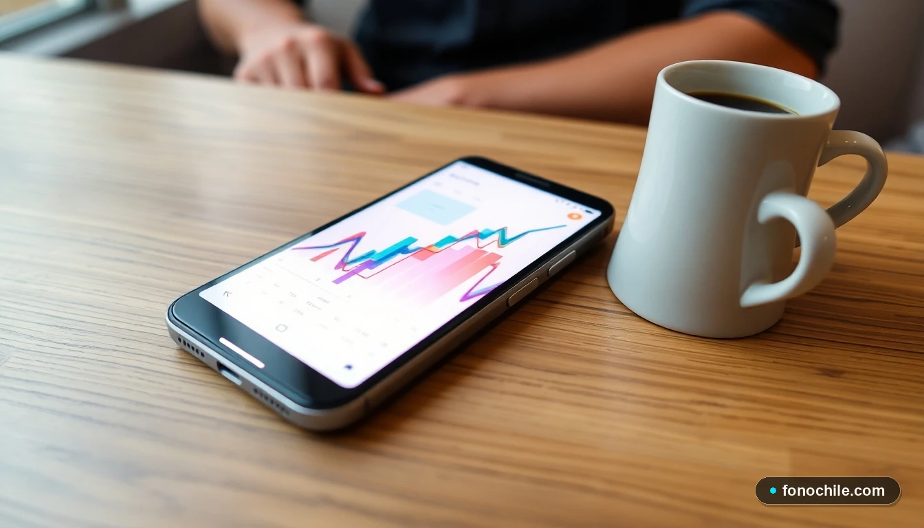 Proceso de portabilidad numérica en Chile mostrado en un gráfico abstracto de datos en un smartphone moderno.