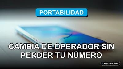 Un teléfono inteligente moderno sobre una mesa de madera, con su pantalla mostrando gráficos de colores abstractos, representando el concepto de portabilidad numérica en 2026.