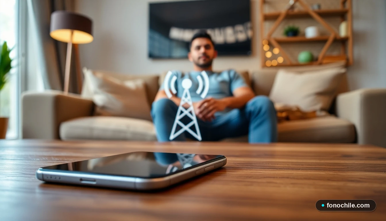 Smartphone mostrando el proceso abstracto de portabilidad numérica en Chile, conservando el mismo número de teléfono.