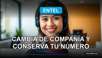 Una mujer latina sonríe amablemente mientras habla por teléfono, representando el servicio al cliente de portabilidad numérica de Entel.