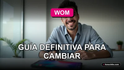 Hombre hispano sonriendo mientras observa la pantalla de su teléfono inteligente sobre un escritorio, representando la facilidad de la portabilidad numérica.