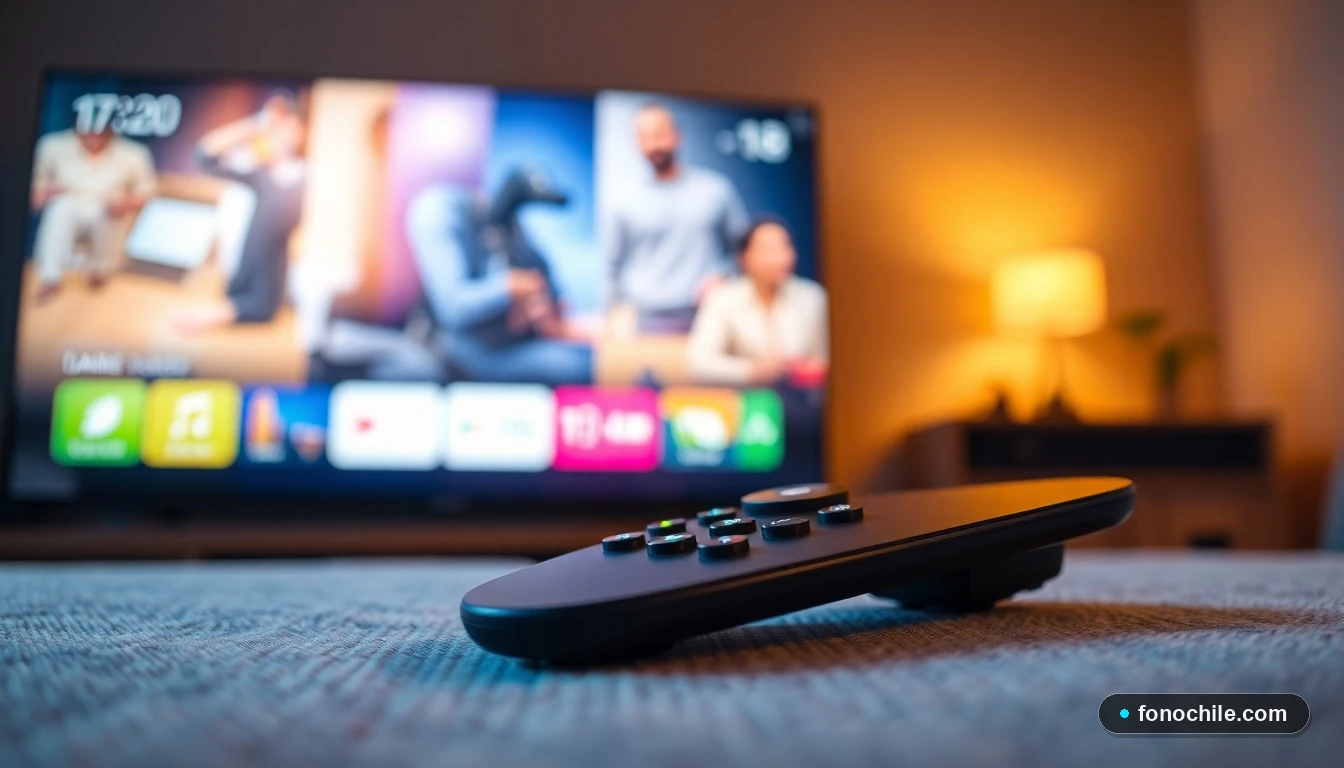 Control remoto moderno frente a un televisor con la interfaz de Prime Video, representando facilidad de uso.