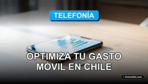 Optimización del presupuesto de telefonía móvil en Chile para el año 2026, mostrando gráficos de análisis de gasto.