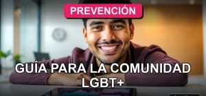 Guía de prevención de enfermedades de transmisión sexual para la comunidad LGBT+ en Chile, mostrando recursos digitales y apoyo comunitario.