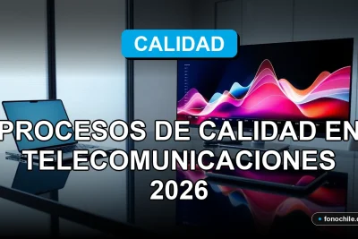 Procesos de calidad en telecomunicaciones 2026, gráficos abstractos de datos en pantallas modernas