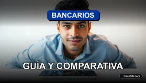 Guía comparativa de productos bancarios en Chile para el año 2026, mostrando una interfaz digital moderna.
