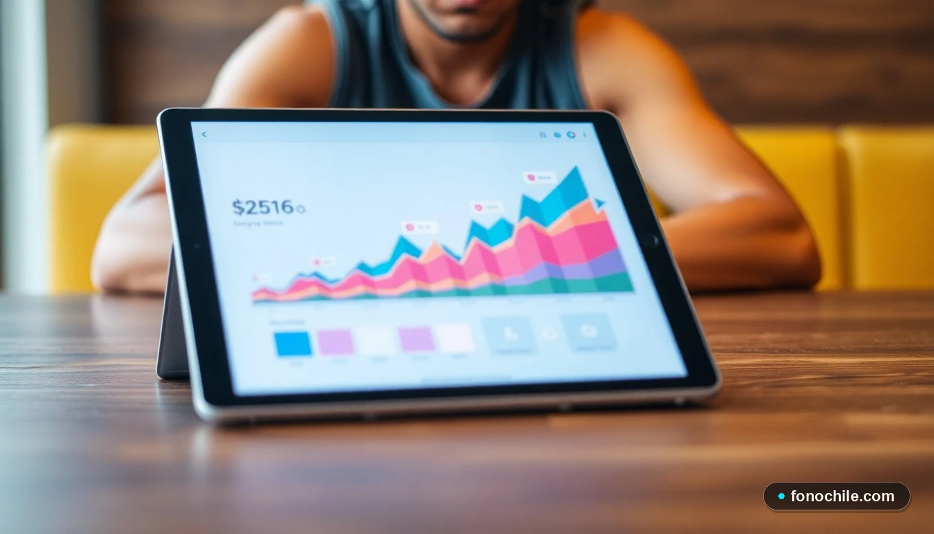Gráfico abstracto de datos que muestra el crecimiento de un programa de fidelización de clientes en Chile.