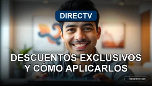 Un hombre sonriente en una oficina moderna explica los beneficios de DIRECTV a la cámara.
