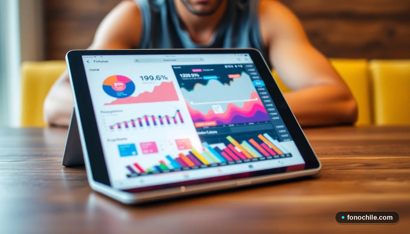 Gráficos abstractos de colores que muestran tendencias de descuentos y promociones en servicios de televisión paga.