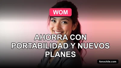 Una mujer latina sonriente mira a la cámara con confianza, representando el servicio de portabilidad de WOM.