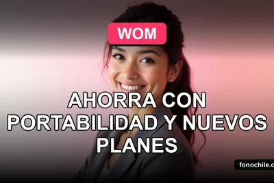 Una mujer latina sonriente mira a la cámara con confianza, representando el servicio de portabilidad de WOM.