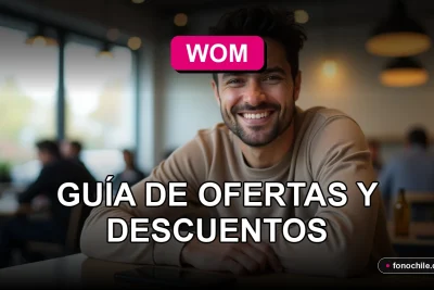 Ofertas y descuentos de telefonía móvil WOM 2026 en un entorno moderno