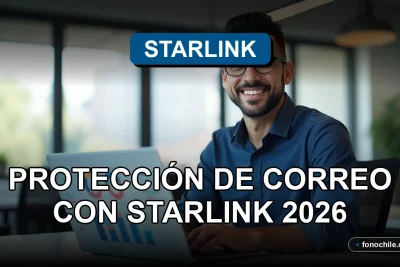 Un hombre hispano sonríe con confianza en una oficina moderna, con un portátil Starlink mostrando gráficos abstractos en el escritorio.