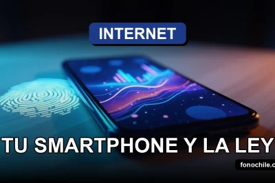 Teléfono inteligente moderno mostrando gráficos abstractos de colores, descansando sobre una mesa de madera clara junto a un código de barras escaneado digitalmente. Concepto de protección de datos biométricos y privacidad digital.