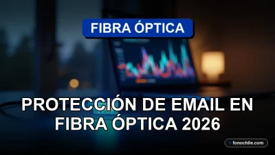Protección de email avanzada en conexión de fibra óptica en un entorno doméstico moderno y seguro.