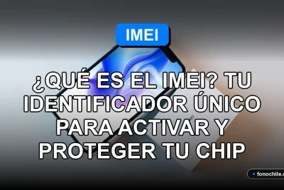 Un teléfono inteligente moderno mostrando su número IMEI único en la caja, con gráficos abstractos de color en la pantalla.