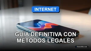 Guía legal para rastrear un teléfono móvil en Chile mostrando un smartphone moderno en una mesa