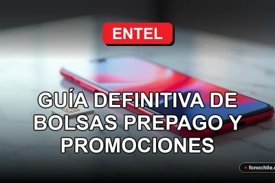 Modern smartphone with abstract colorful graphs on screen, resting on a clean table next to a SIM card, representing Entel prepaid recharge options for 2026.