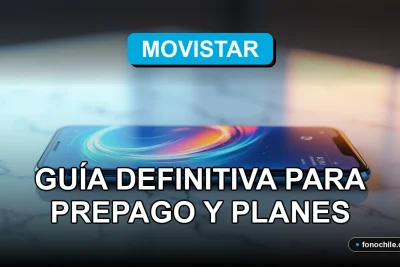 Modern smartphone resting on a clean marble surface, screen showing abstract colorful data graphs, representing Movistar prepaid recharge options.