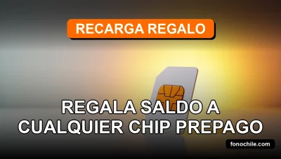 Un chip de celular prepago moderno descansa sobre una mesa de madera clara, con un brillo dorado suave a su alrededor. Fondo minimalista.