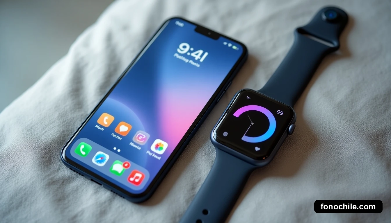 Dispositivos inteligentes mostrando interfaces de pago para recarga de saldo prepago desde una vista aérea