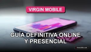 Teléfono móvil moderno con pantalla mostrando gráficos abstractos, sobre una mesa limpia junto a un código QR estilizado.