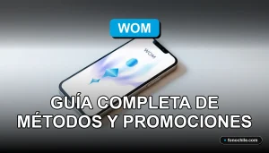 Una guía visual sobre cómo recargar tu plan de datos móviles WOM para el año 2026, mostrando métodos digitales.