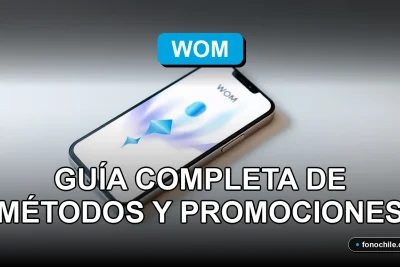 Una guía visual sobre cómo recargar tu plan de datos móviles WOM para el año 2026, mostrando métodos digitales.