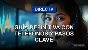 Guía para realizar un reclamo al servicio de televisión satelital DIRECTV en 2026, mostrando una persona del equipo de atención al cliente.