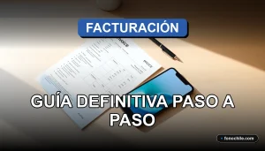 Guía paso a paso para reclamar por errores en facturas de servicios en Chile, mostrando un escritorio organizado con documentos y un teléfono.