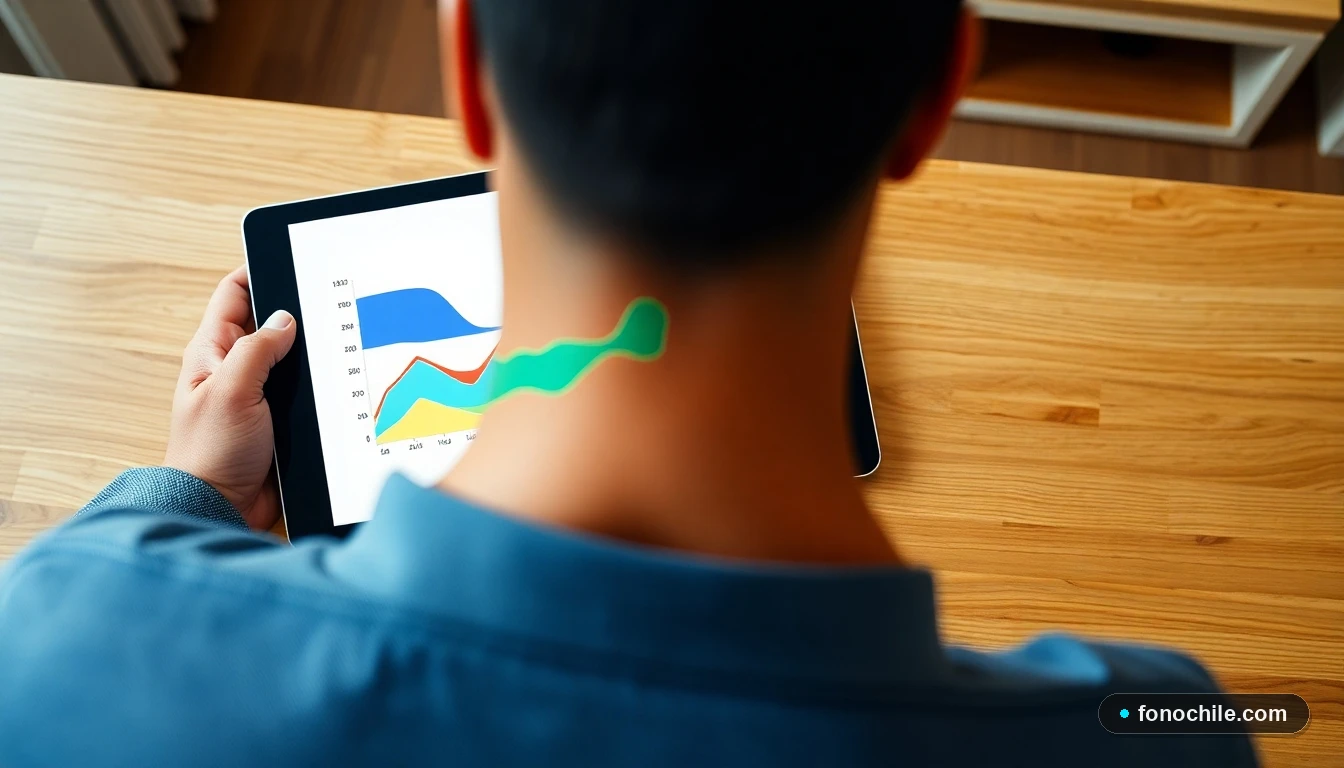 Gráfico abstracto de colores mostrando la reducción de errores de facturación en servicios de telecomunicaciones en Chile.