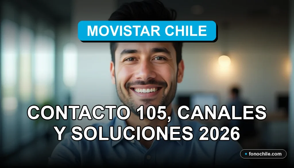 Un hombre hispano sonriendo con confianza, representando el servicio al cliente de Movistar Chile.
