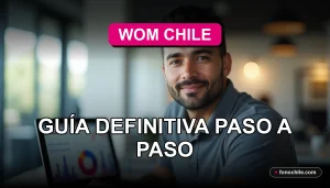 Guía paso a paso para realizar reclamos a la compañía de telecomunicaciones WOM en Chile, mostrada en una tablet sobre una mesa.