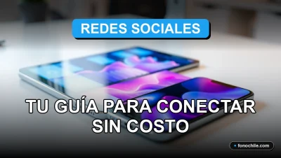 Una guía visual de redes sociales gratuitas en Chile para el año 2026, mostrando conexión digital sin costo.