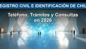 Teléfono, trámites en línea y consultas del Registro Civil de Chile para 2026. Servicios digitales, cita previa y oficinas.
