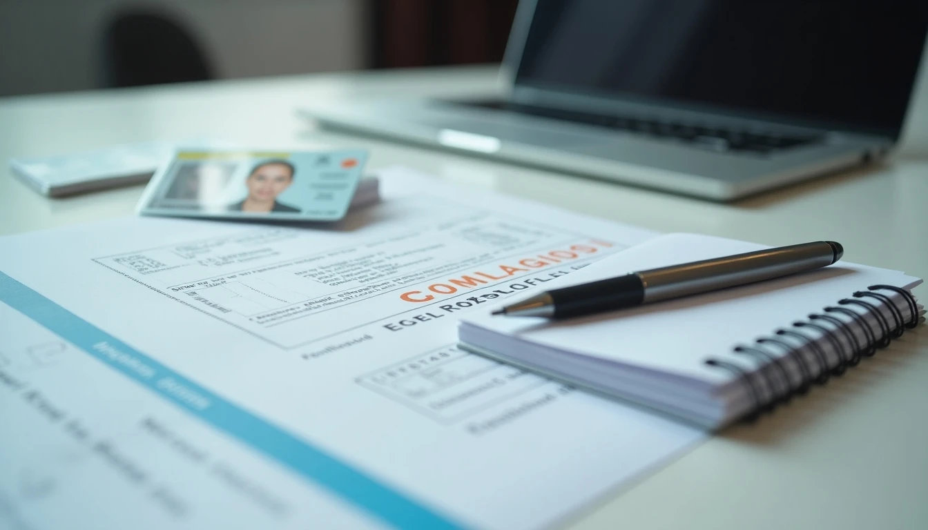 Cédula de Identidad Chilena y documentos del Registro Civil sobre un escritorio