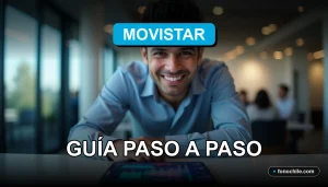 Guía para completar el registro de Mi Movistar en el teléfono móvil.
